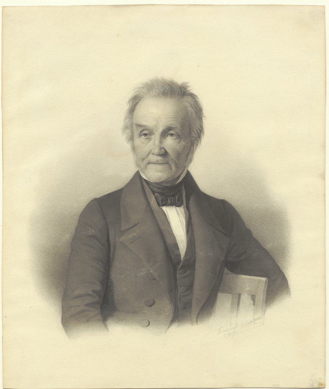 Portrét Adama Oehlenschlagera od Edvard Lehmann