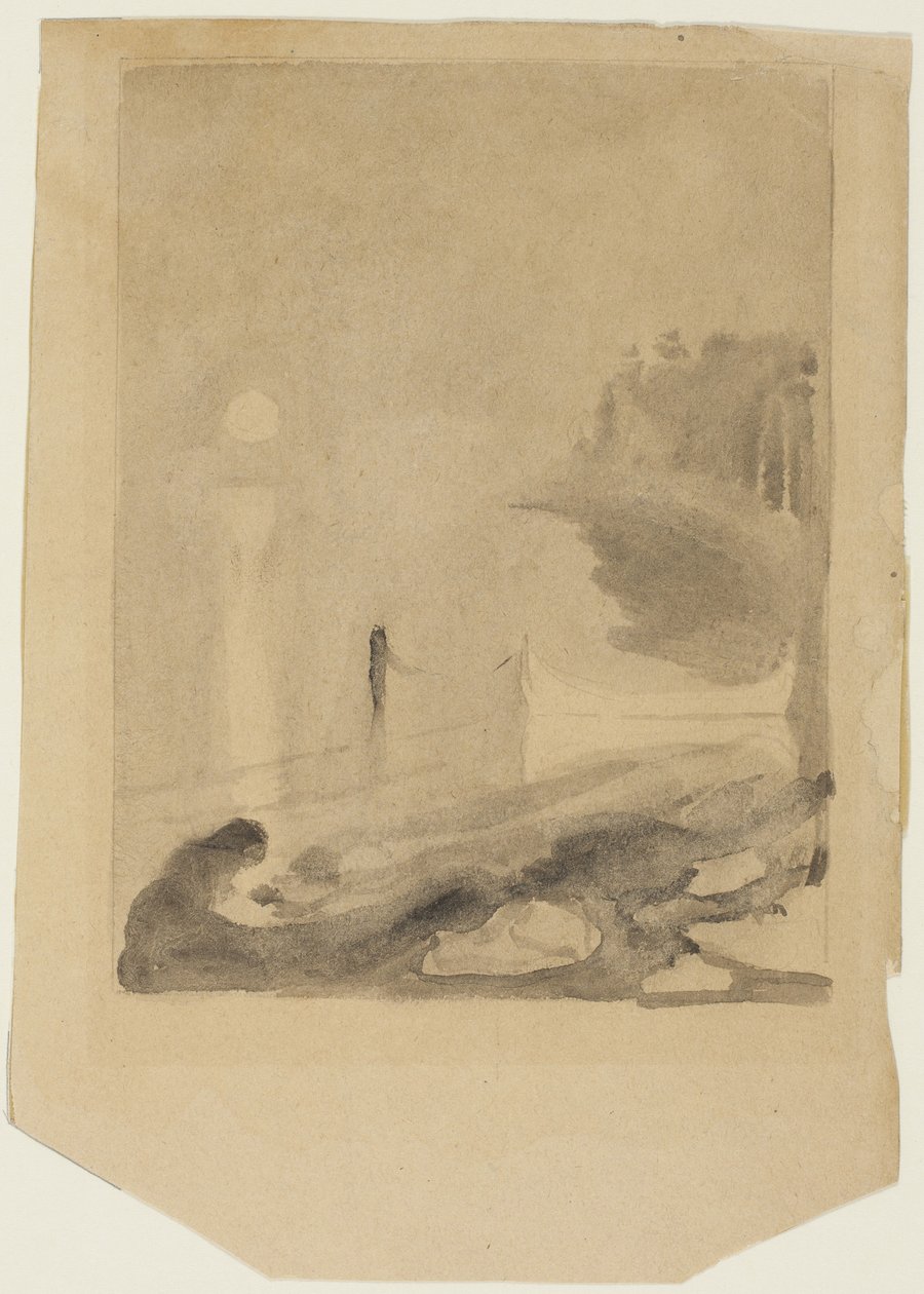 Loď přivázaná k molu, 1892 od Edvard Munch