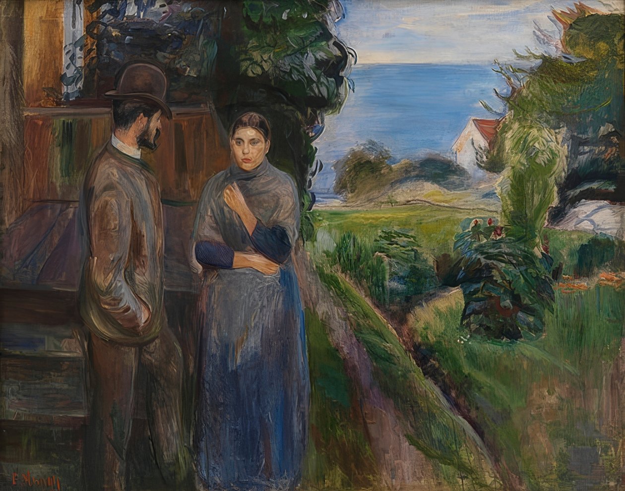 Večerní povídání. 1889 od Edvard Munch