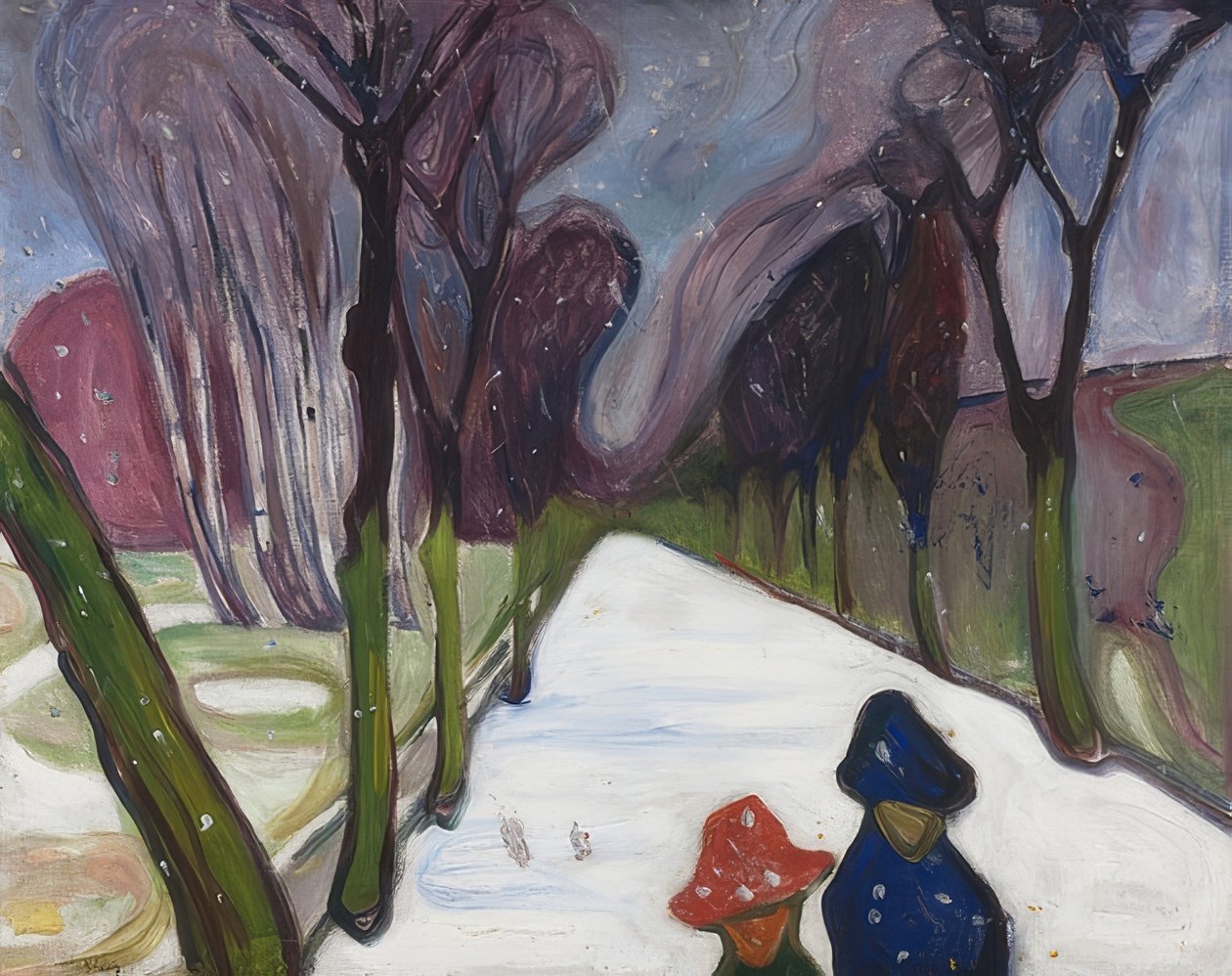 Avenue ve sněhové bouři. 1906 od Edvard Munch