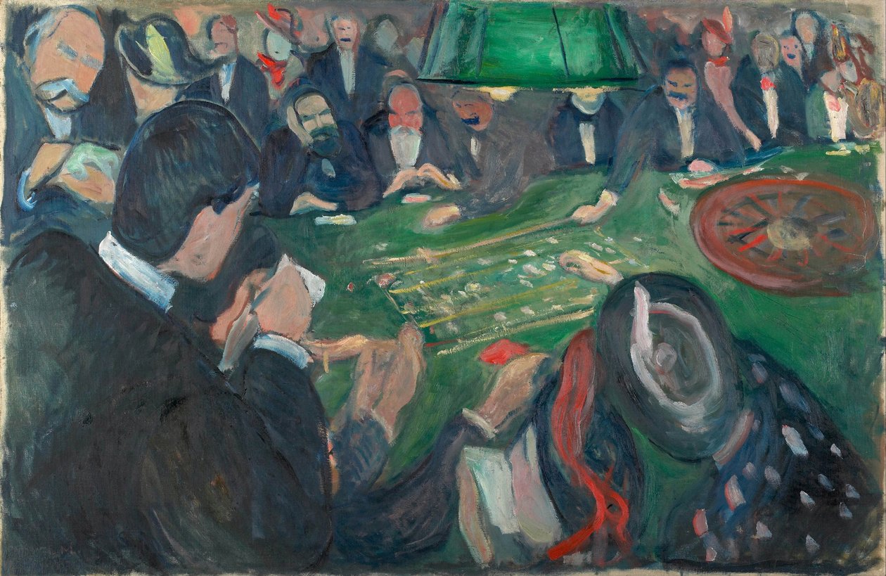 U ruletového stolu v Monte Carlu par Munch, Edvard (1863-1944). Olej na plátně, rozměr: 74x116 od Edvard Munch