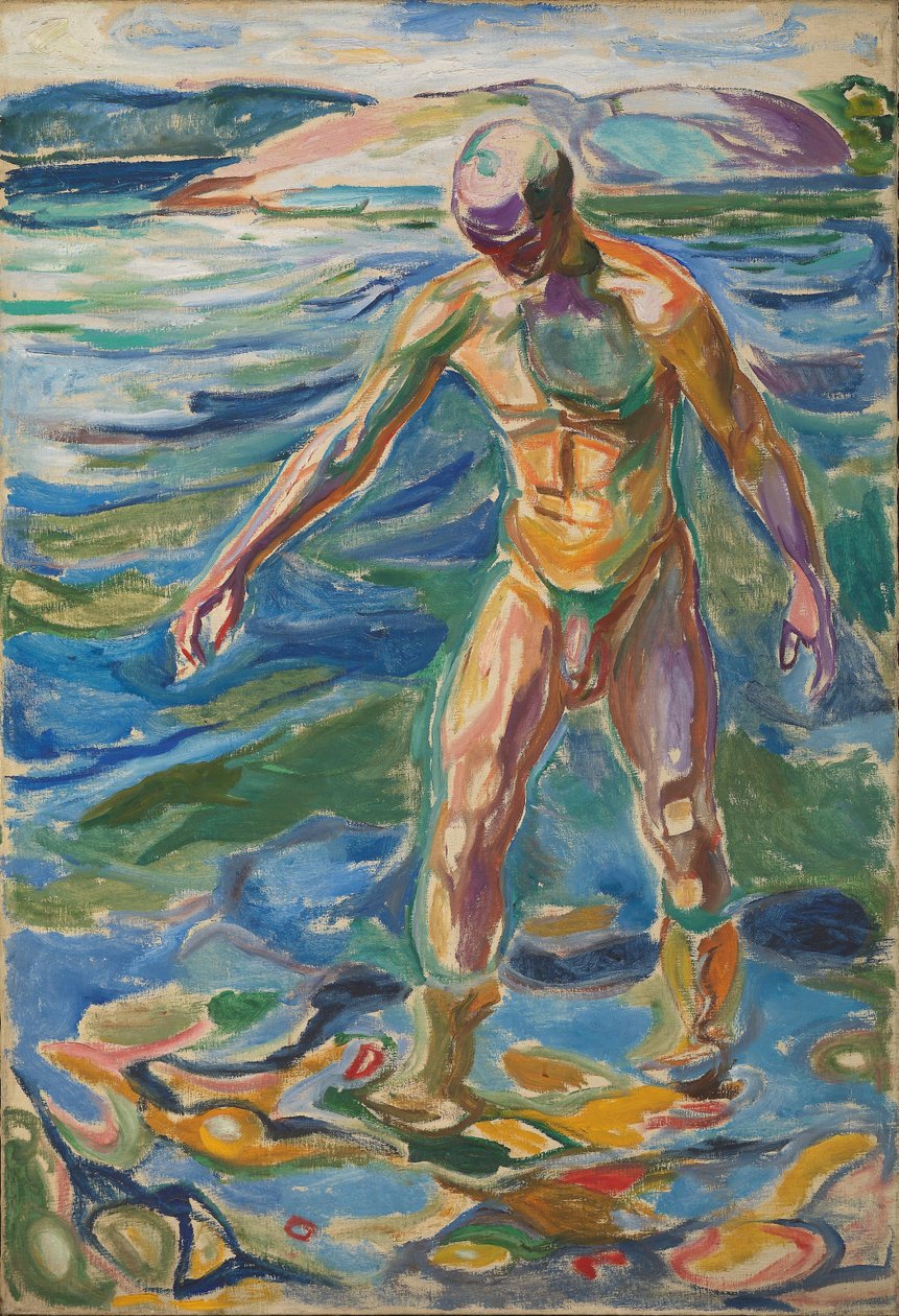 Koupání Muž od Edvard Munch