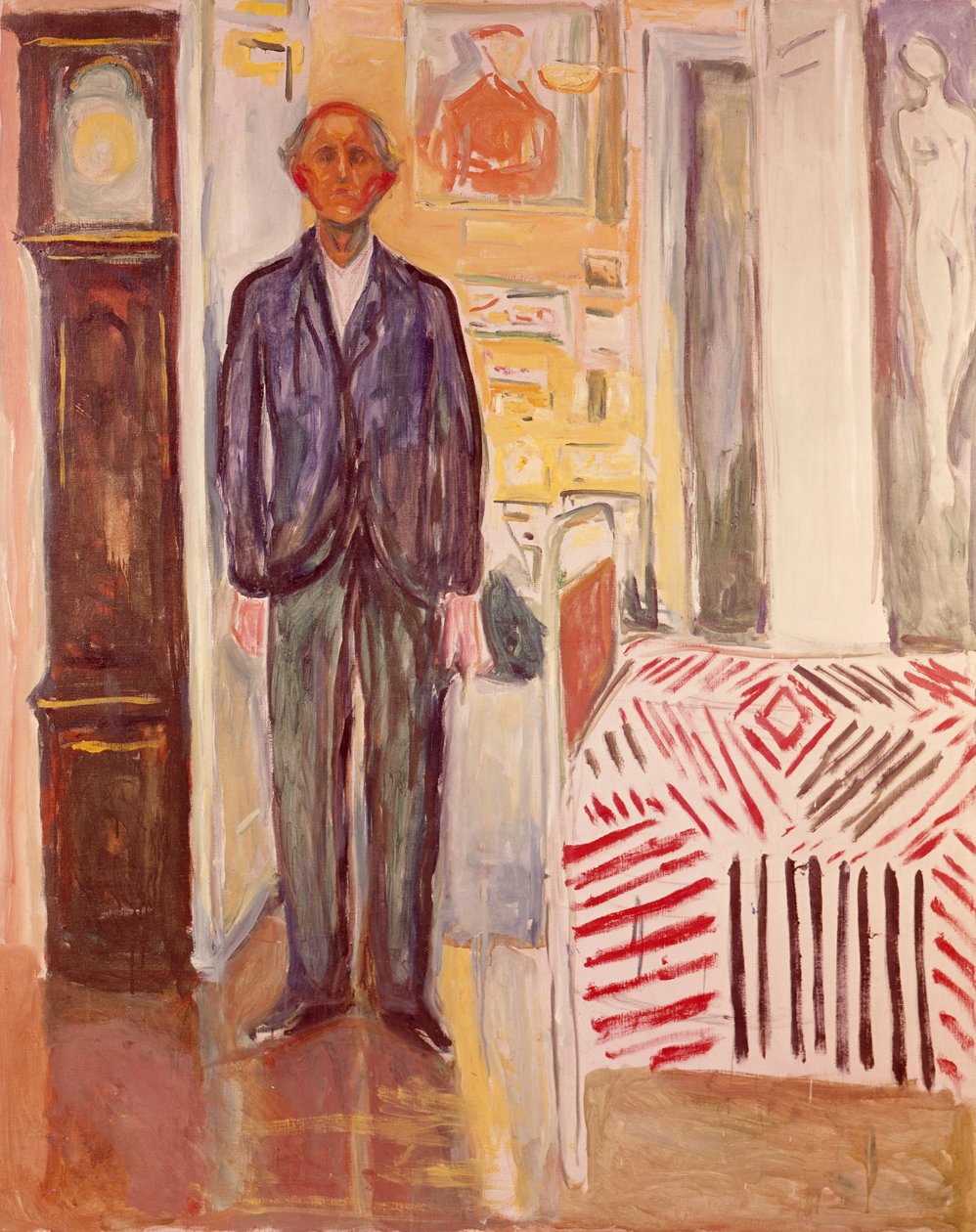 Mezi hodinami a postelí od Edvard Munch