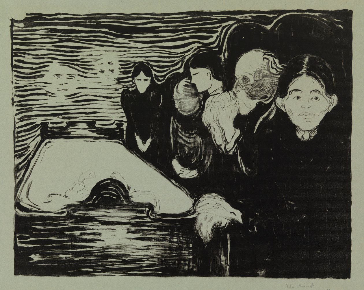 U smrtelné postele od Edvard Munch