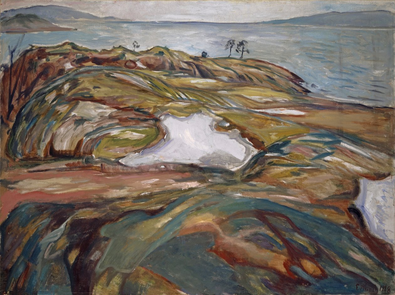 Pobřežní krajina, 1918 od Edvard Munch