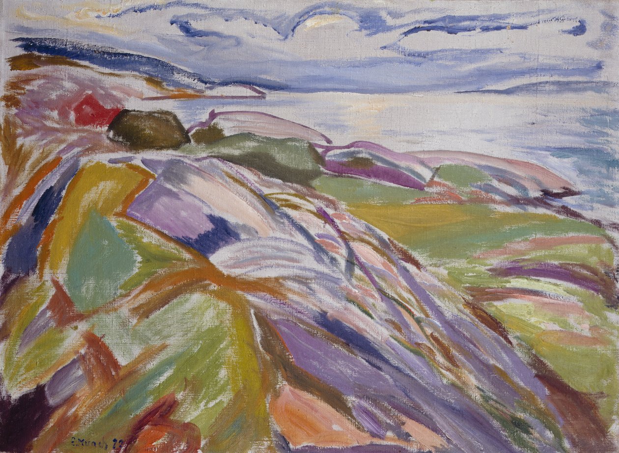 Pobřežní krajina, Hvitsten od Edvard Munch