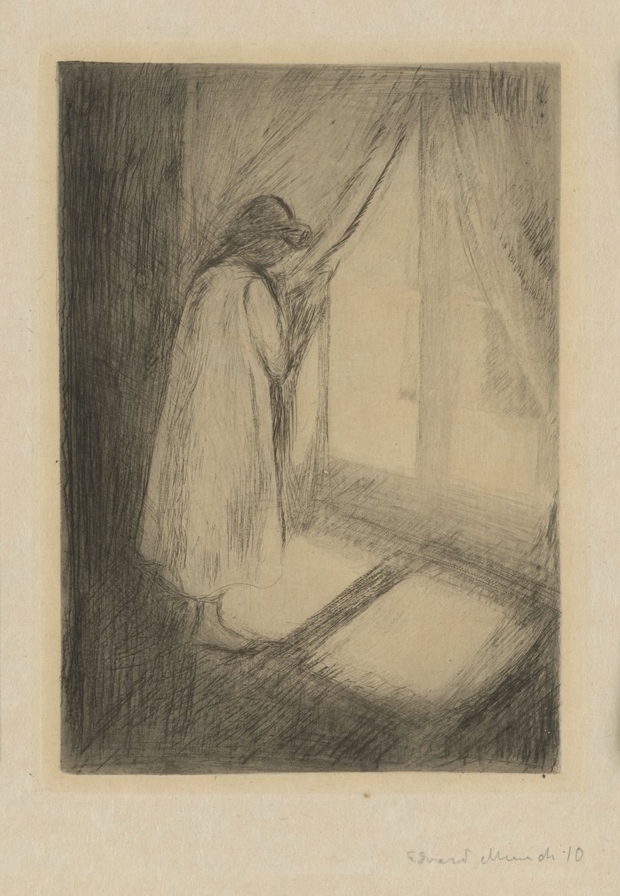 Dívka u okna od Edvard Munch