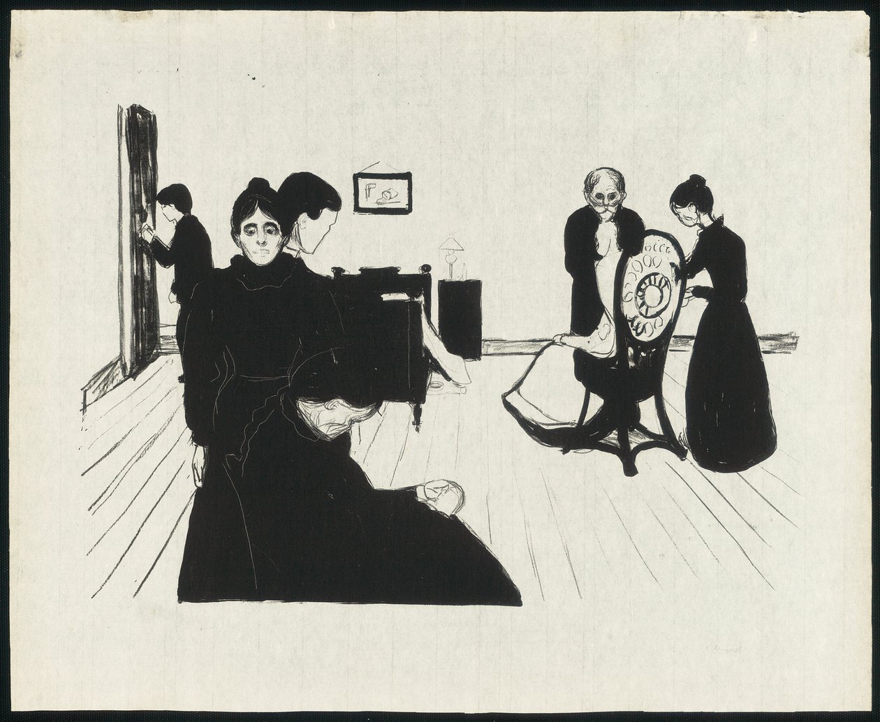 Smrt v ošetřovně od Edvard Munch