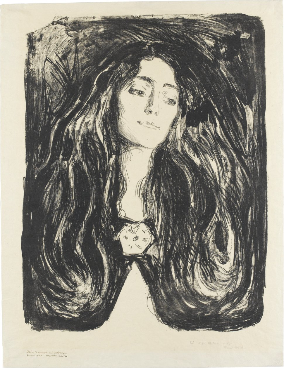 Brož. Eva Mudocci od Edvard Munch