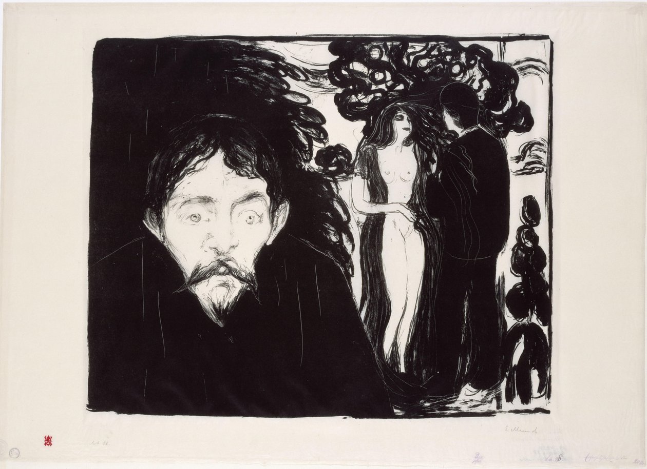 Žárlivost II (velká) od Edvard Munch