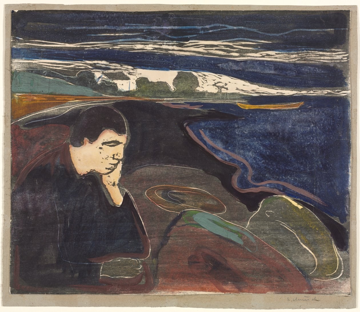 Dobrý večer, Melancholie I od Edvard Munch