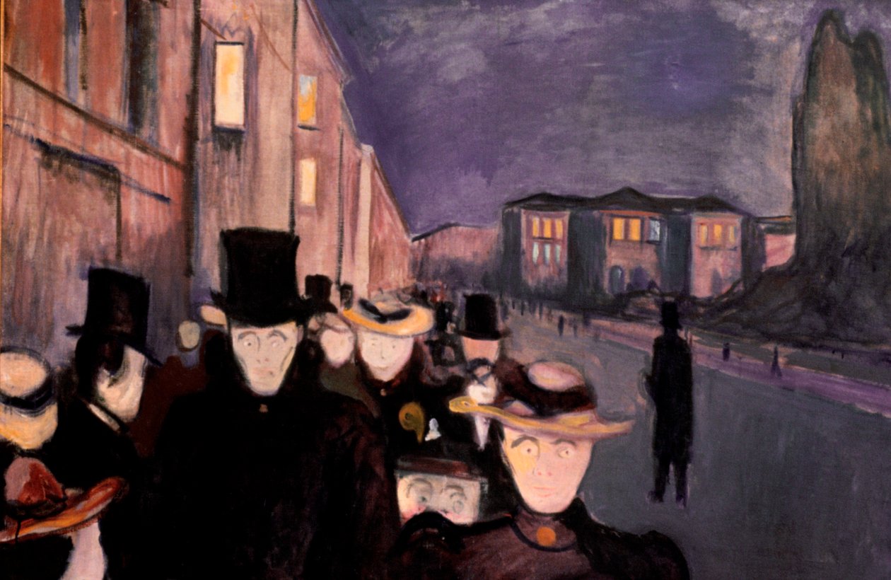 Večer na Karla Johana, 1892 od Edvard Munch