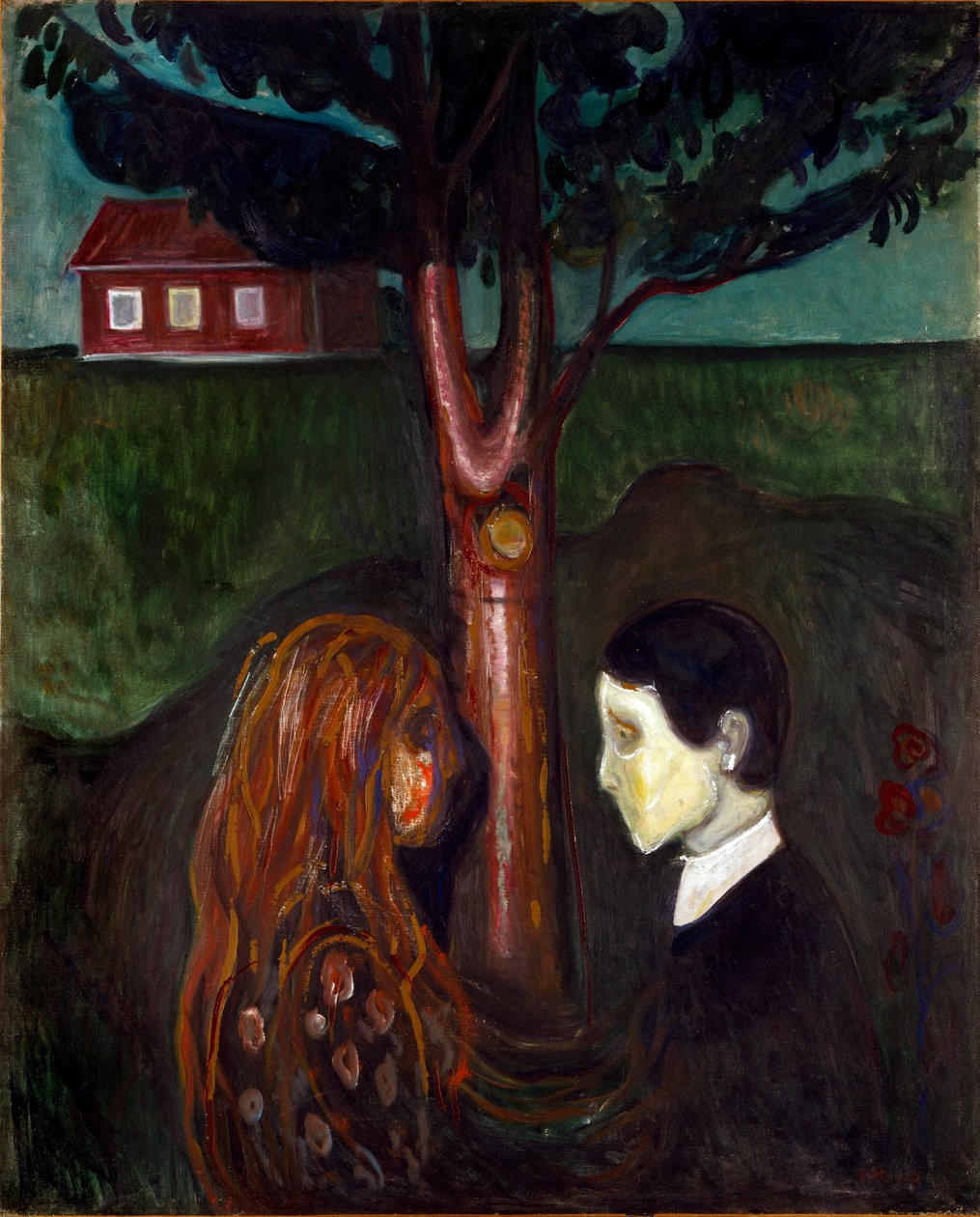 Oči v očích Malba Edvarda Muncha (1863-1944) 1894 Sun. 136x110 cm Oslo, Munchovo muzeum městských uměleckých sbírek (Musee Munch) od Edvard Munch