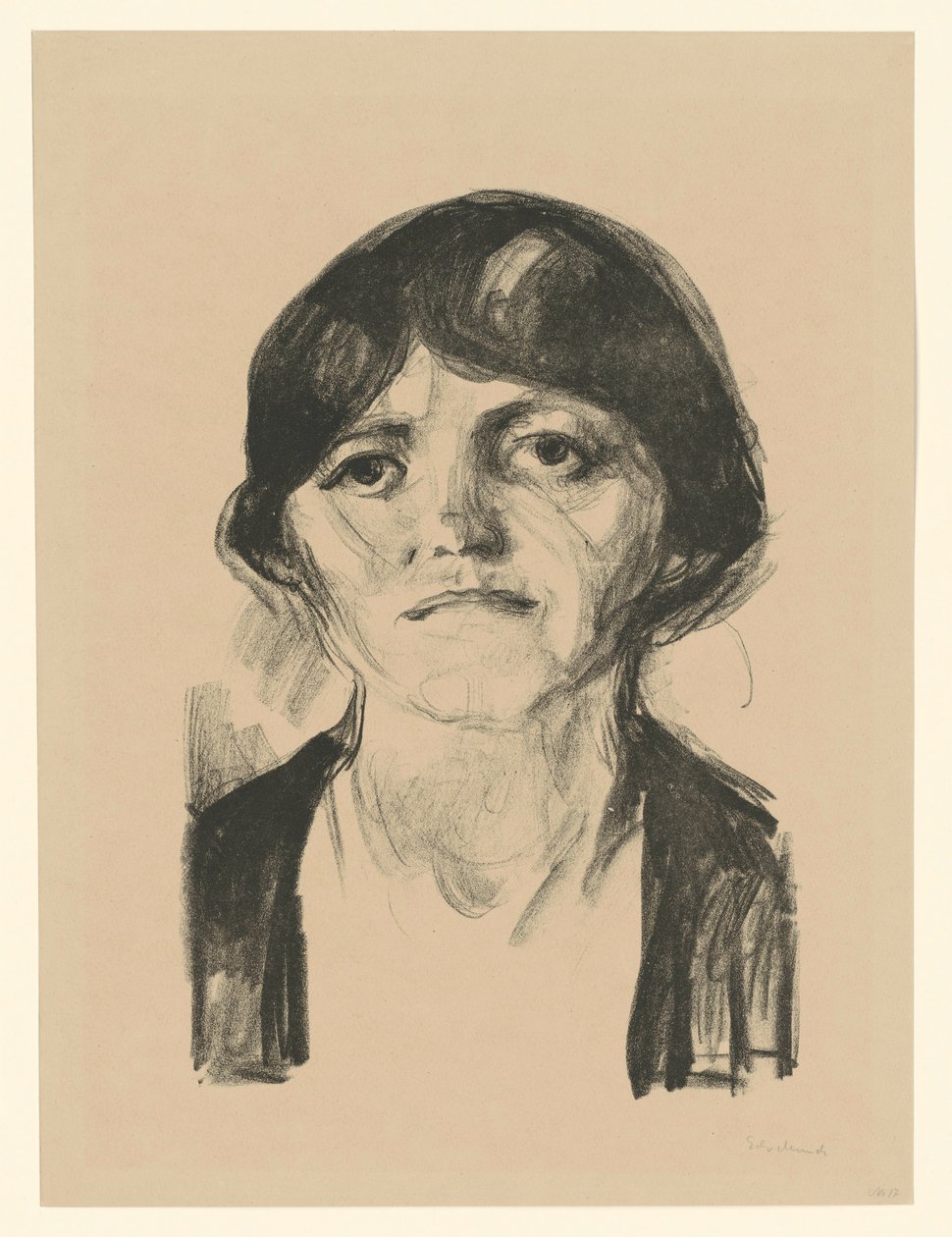 Hlava ženy od Edvard Munch