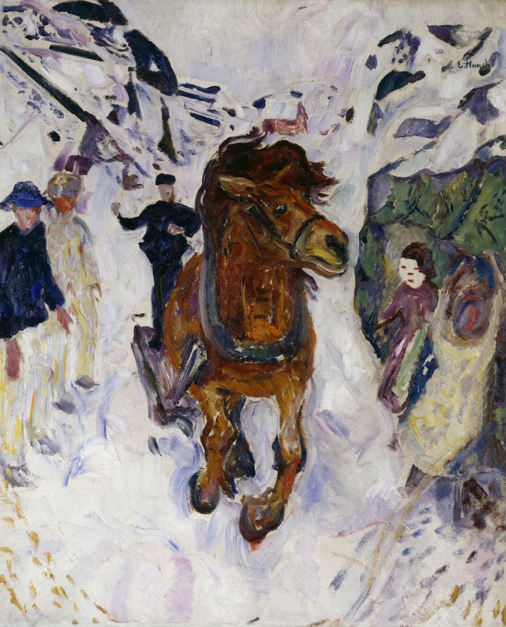 Cválající kůň od Edvard Munch