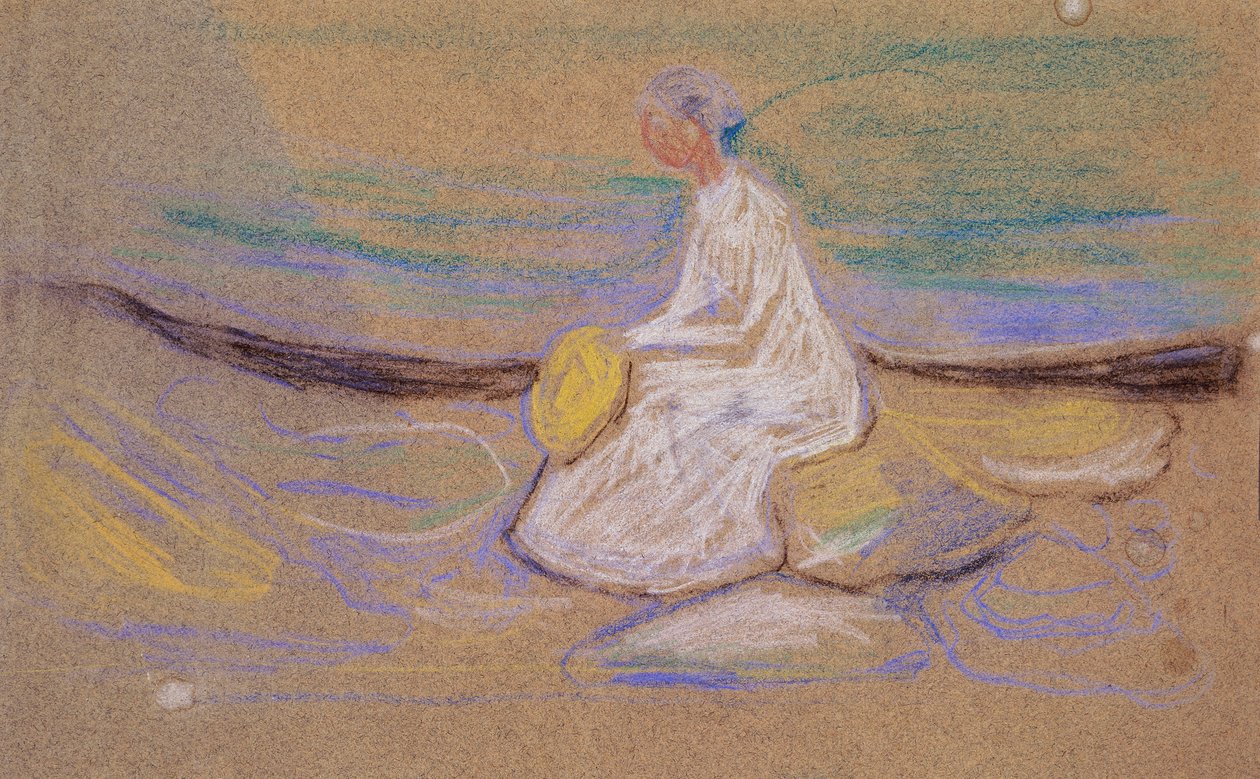 Dívka na pláži od Edvard Munch