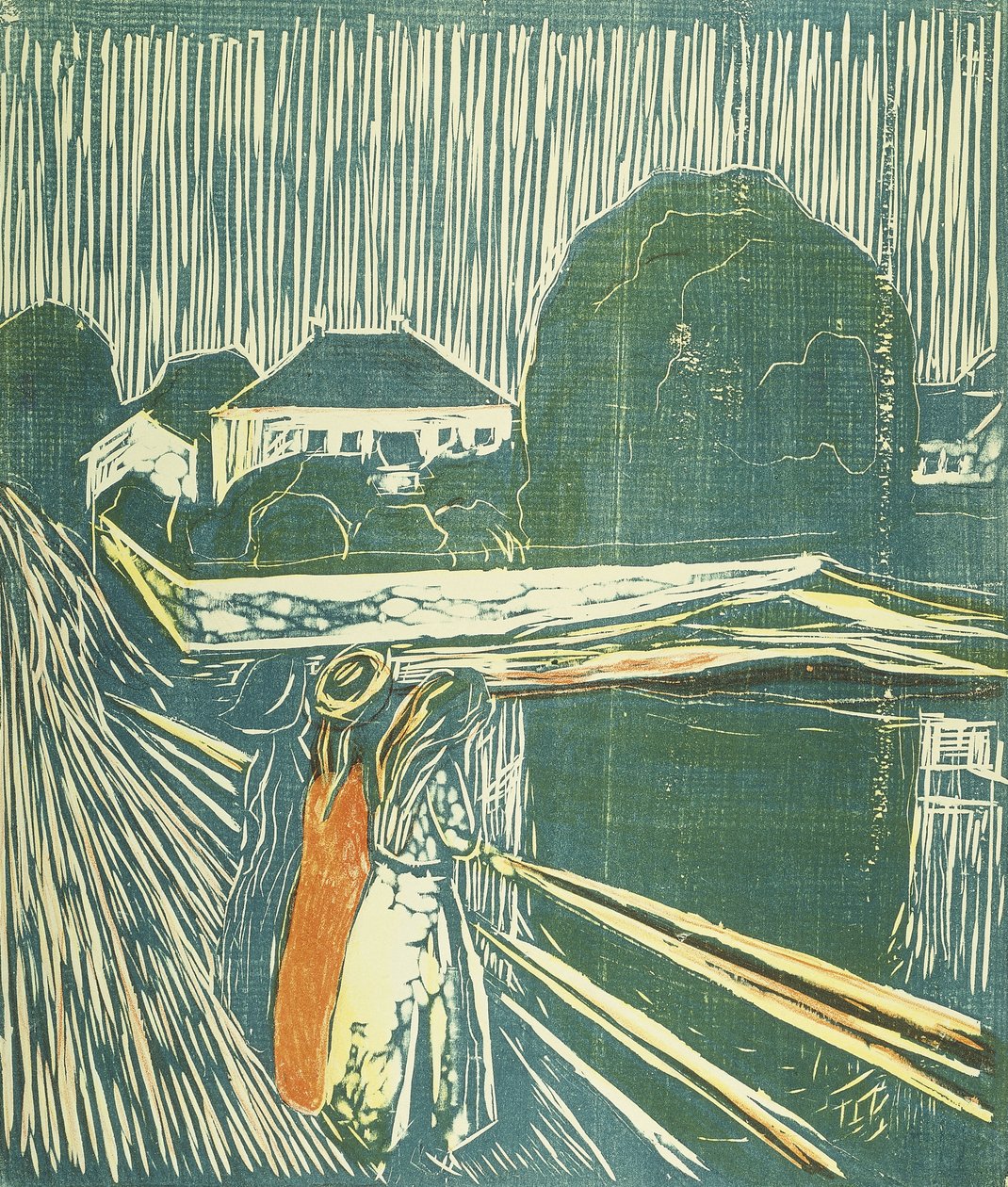 Dívky na mostě; dívka na mostě od Edvard Munch