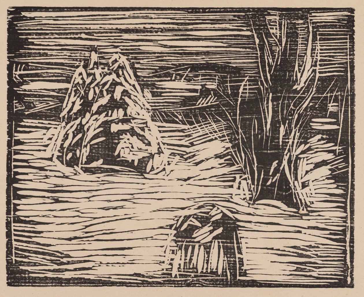 Zahrada ve sněhu I od Edvard Munch