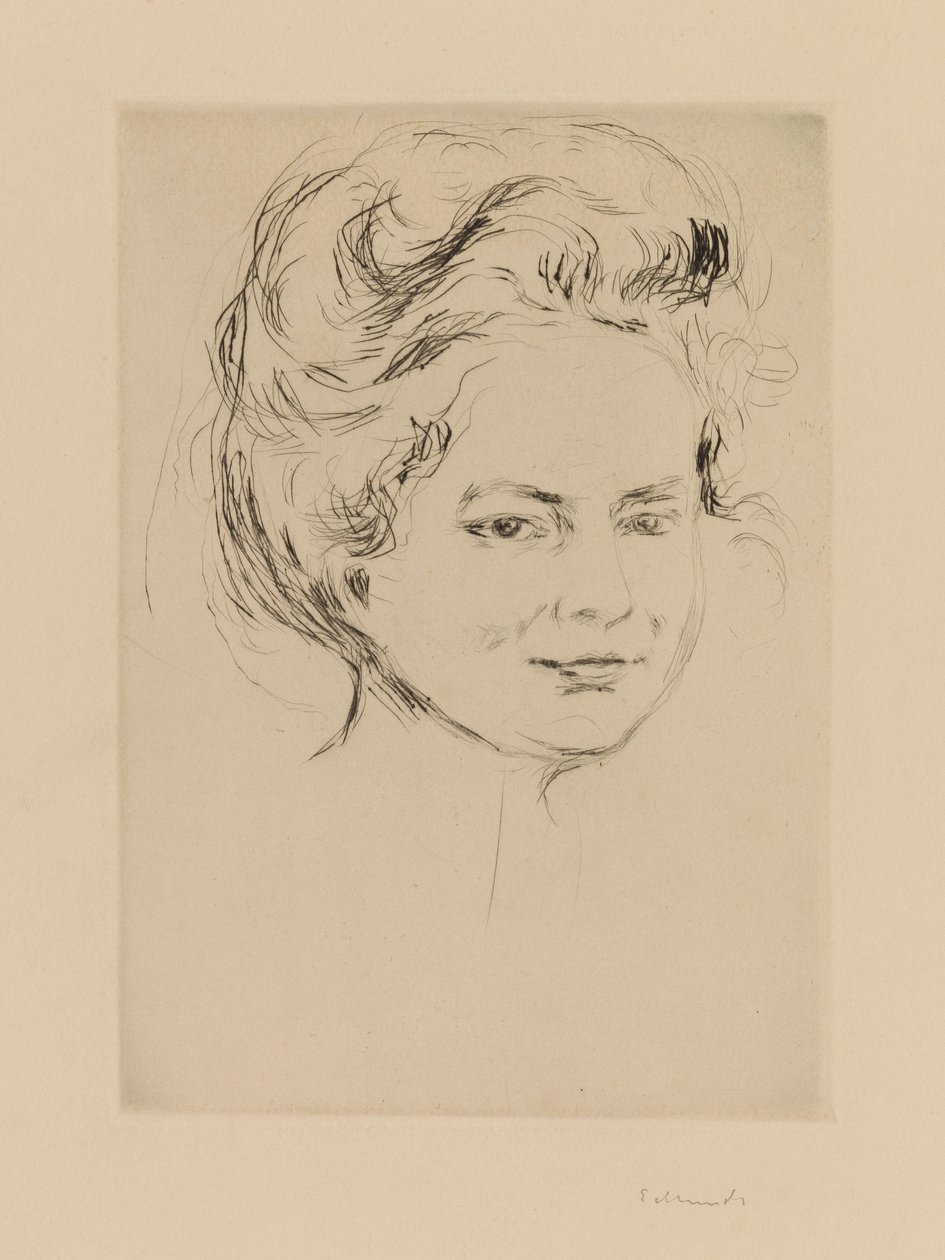 Hlava dívky od Edvard Munch
