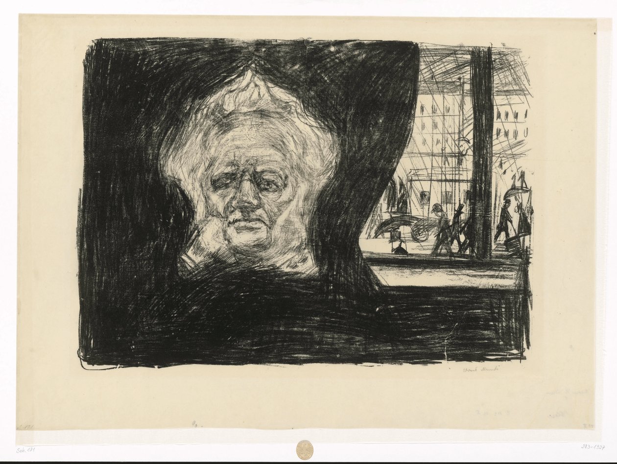 Henrik Ibsen v kavárně Grand Hotelu od Edvard Munch