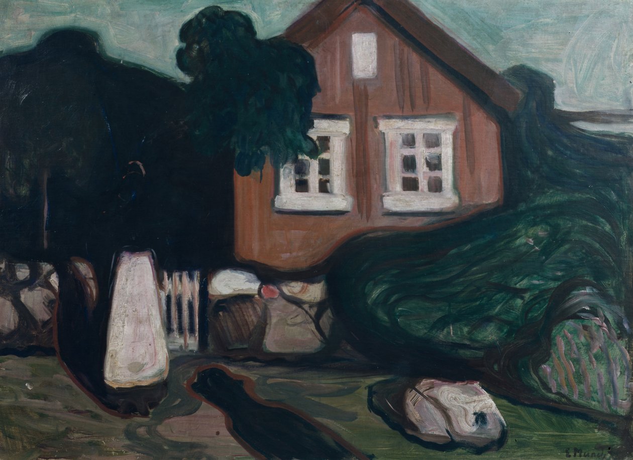Dům v měsíčním světle od Edvard Munch