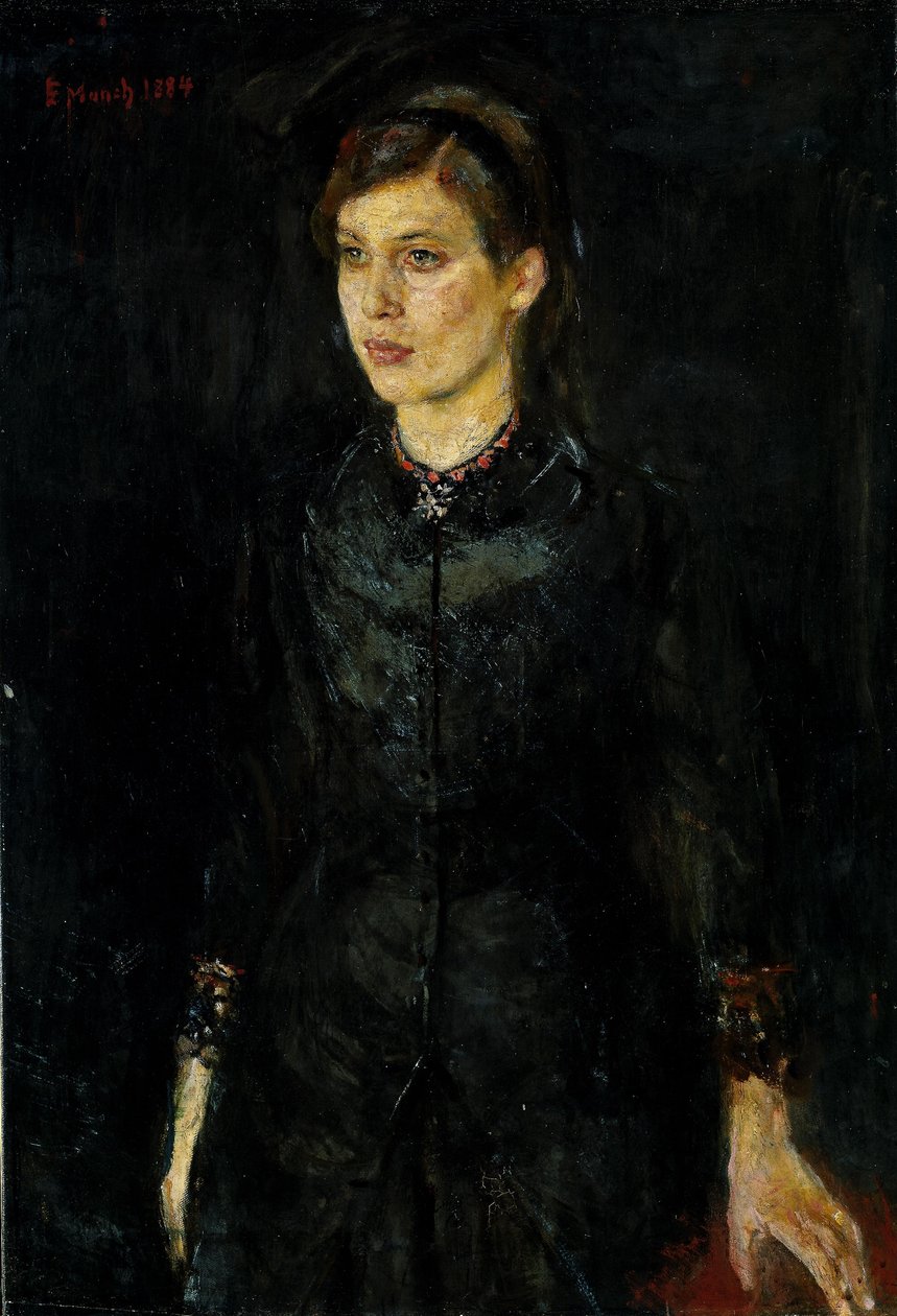 Inger Munch v černém od Edvard Munch