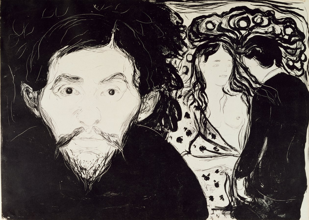 Žárlivost, 1896 od Edvard Munch