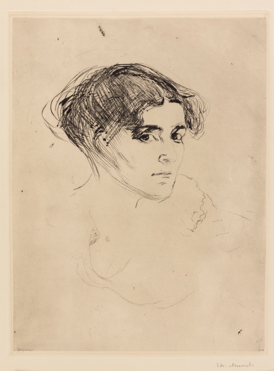 Ženská hlava od Edvard Munch