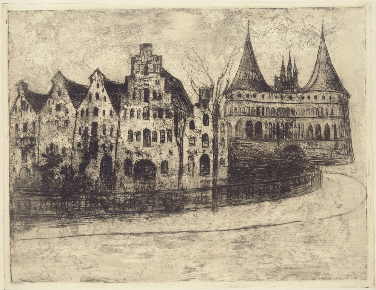 Lübeck (Holštýnská brána) od Edvard Munch