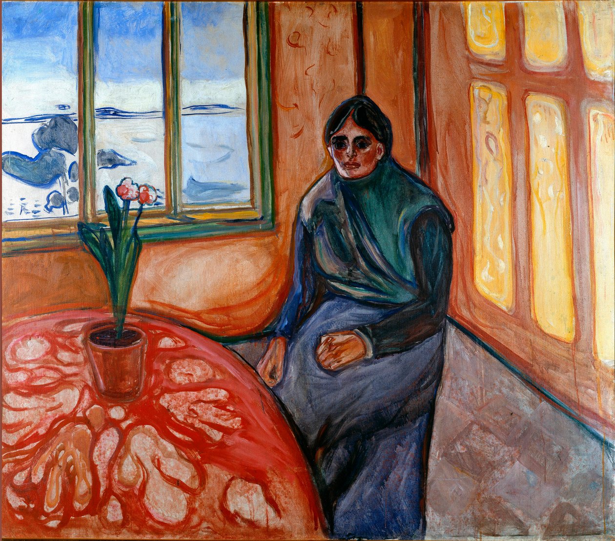 Melancolie (Laura) Obraz Edvarda Muncha (1863-1944) 1899 Sun. 110x126 cm Oslo, Munchovo muzeum městských uměleckých sbírek (Musee Munch) od Edvard Munch