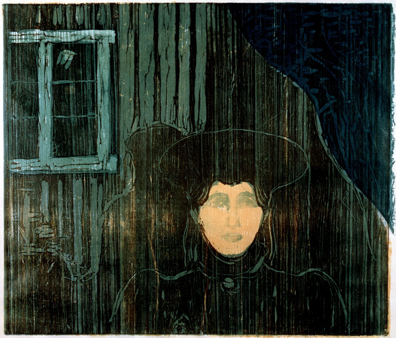 Moonshine (dřevořez) od Edvard Munch