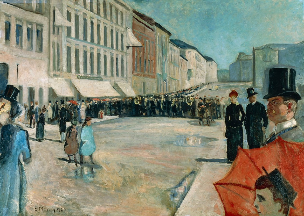Hudba v ulici Karla Johana od Edvard Munch