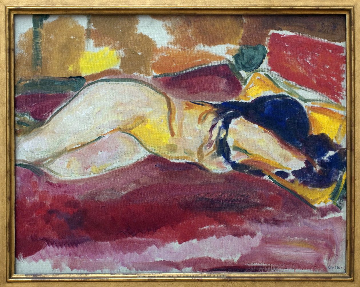 Nahá plenka. Obraz Edvarda Muncha (1863-1944), Olej na plátně od Edvard Munch