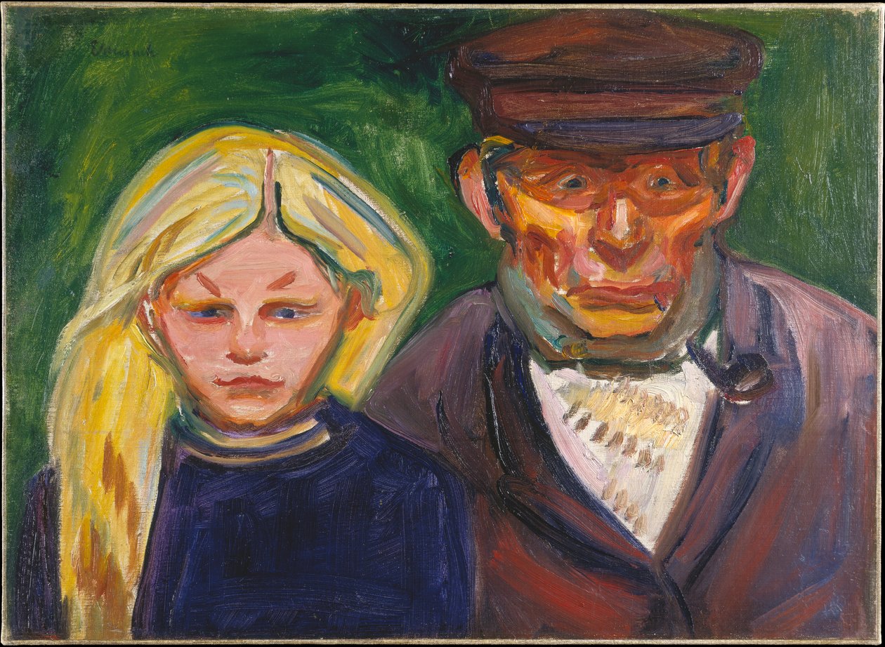 Starý rybář a jeho dcera od Edvard Munch