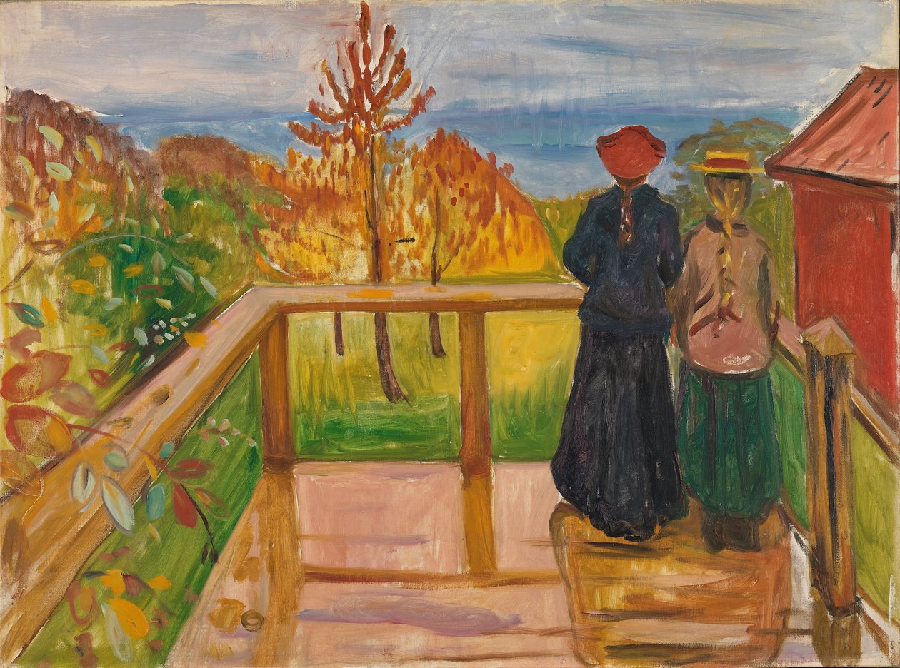 Na verandě od Edvard Munch