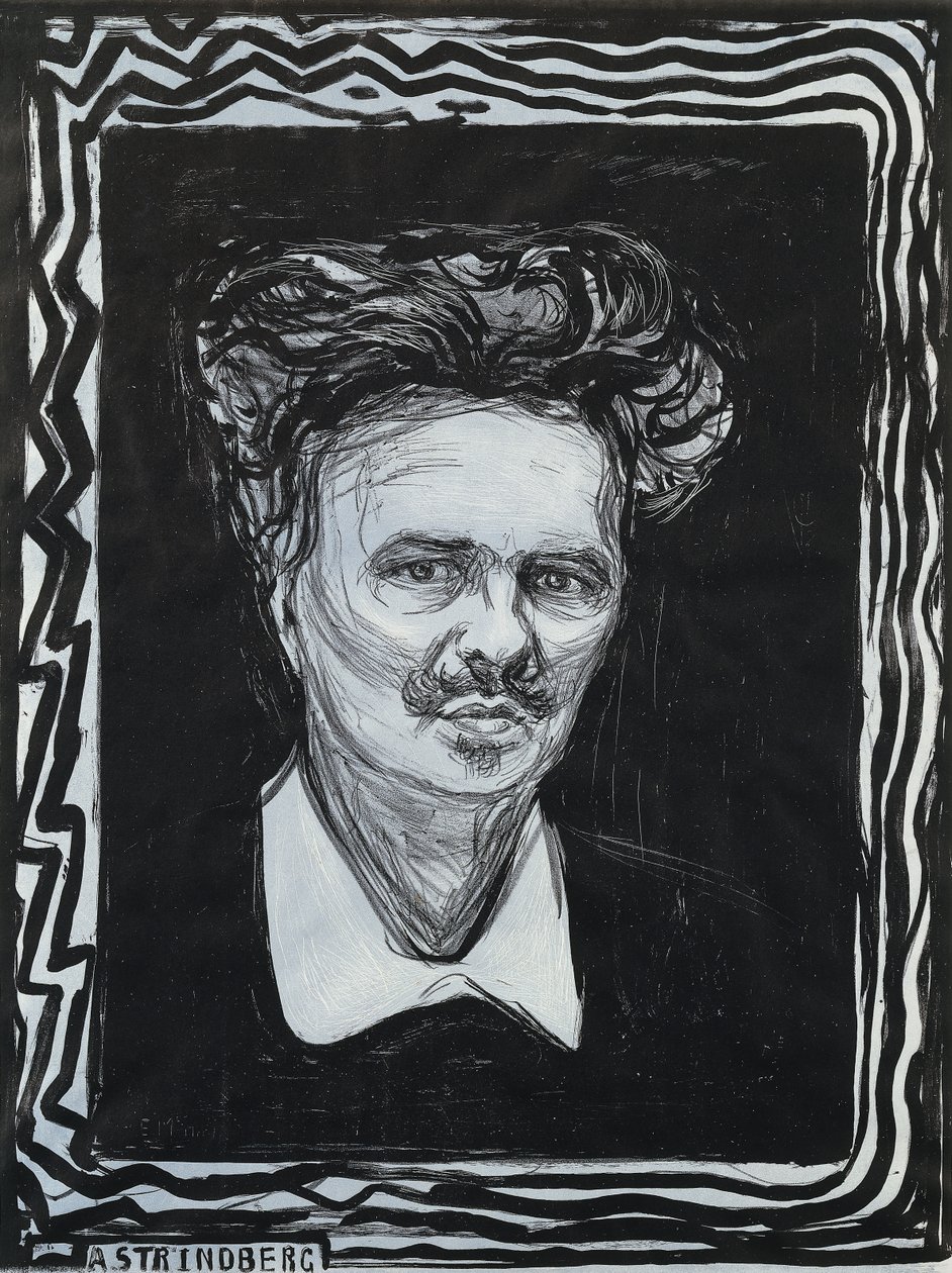 Portrét Strindberg; Portrát Strindberg od Edvard Munch