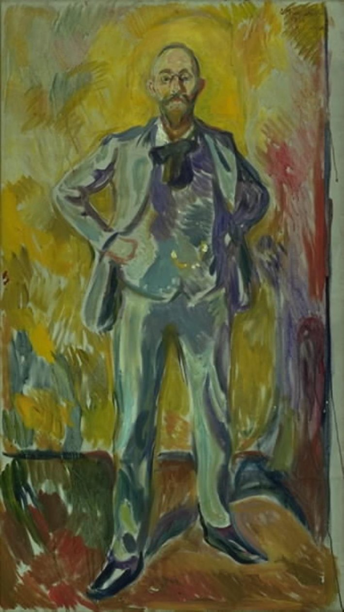 Portrét profesora Daniela Jacobsona od Edvard Munch