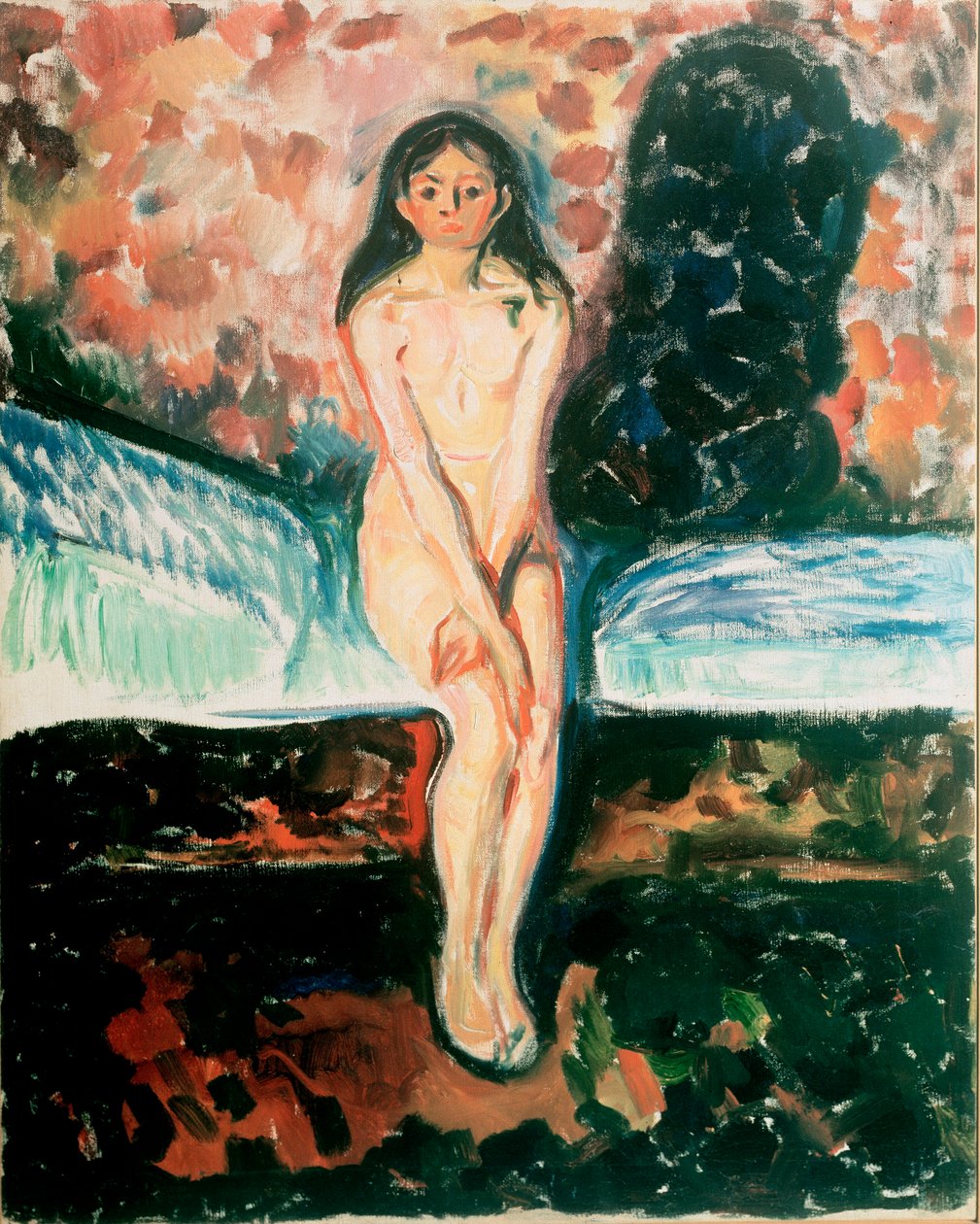 Pubertální studie. Obraz Edvarda Muncha (1863-1944) Před rokem 1895 Oslo, Kommunes Kunstsamlinger Munch-Museet (Musee Munch) od Edvard Munch