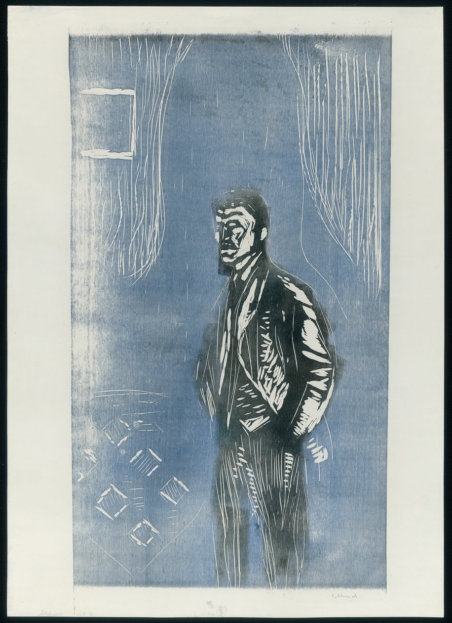 Autoportrét v měsíčním světle od Edvard Munch