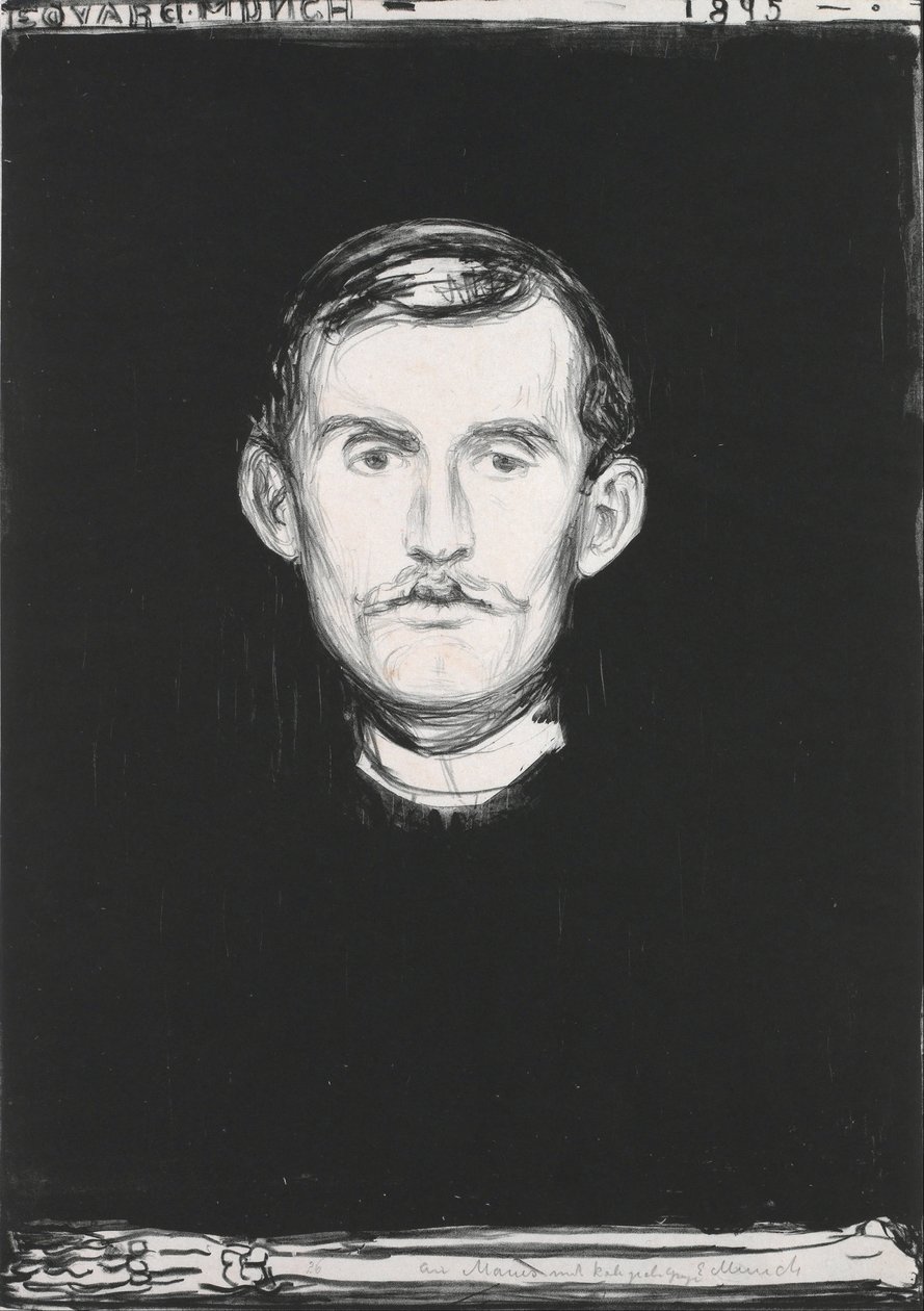 Autoportrét s kostlivou paží od Edvard Munch