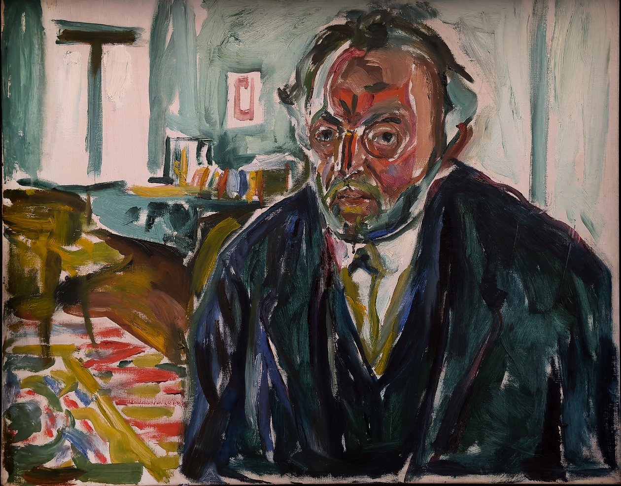 Autoportrét po španělské chřipce od Edvard Munch
