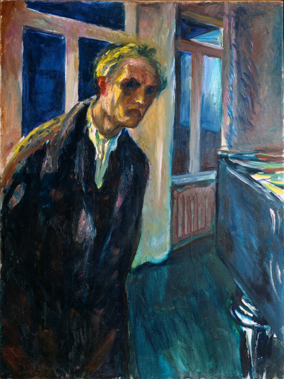 Autoportrét aneb Man Walking Night Painting od Edvarda Muncha (1863-1944) 1923-1924 Sun. 89,5 x 67,5 cm Oslo, Munchovo muzeum městských uměleckých sbírek (Musee Munch) od Edvard Munch