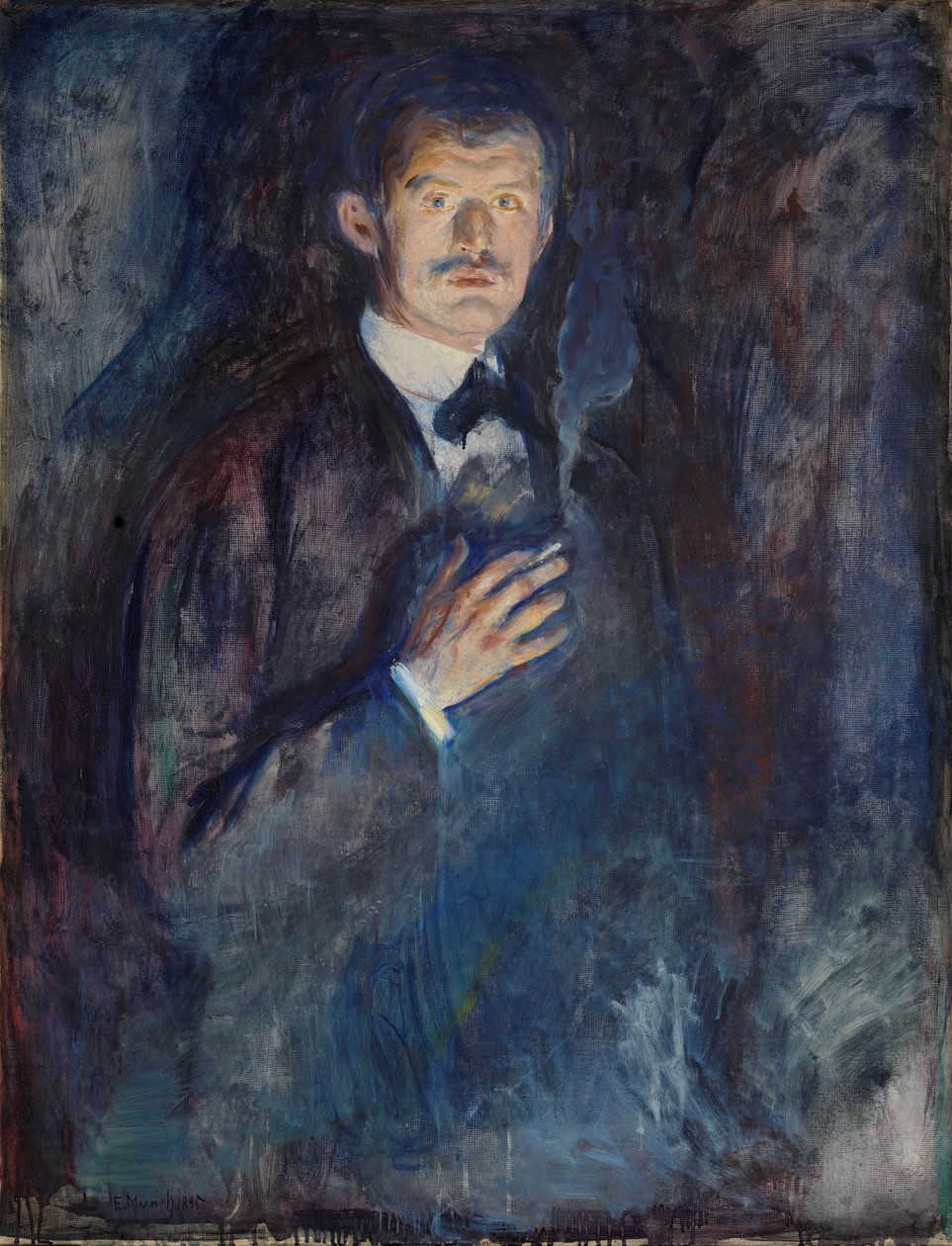 Autoportrét s cigaretou od Edvard Munch