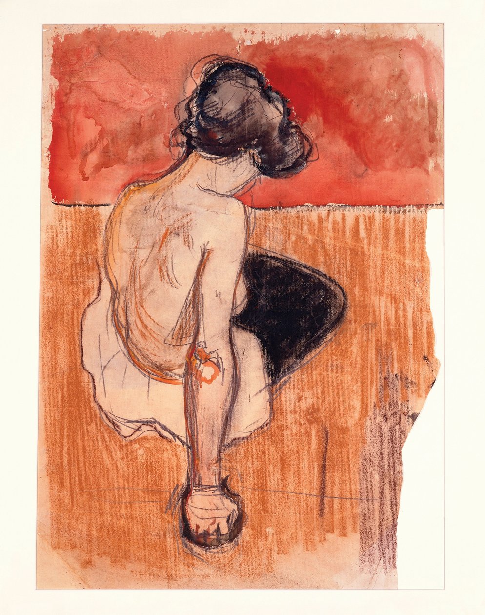 Sedící model od Edvard Munch