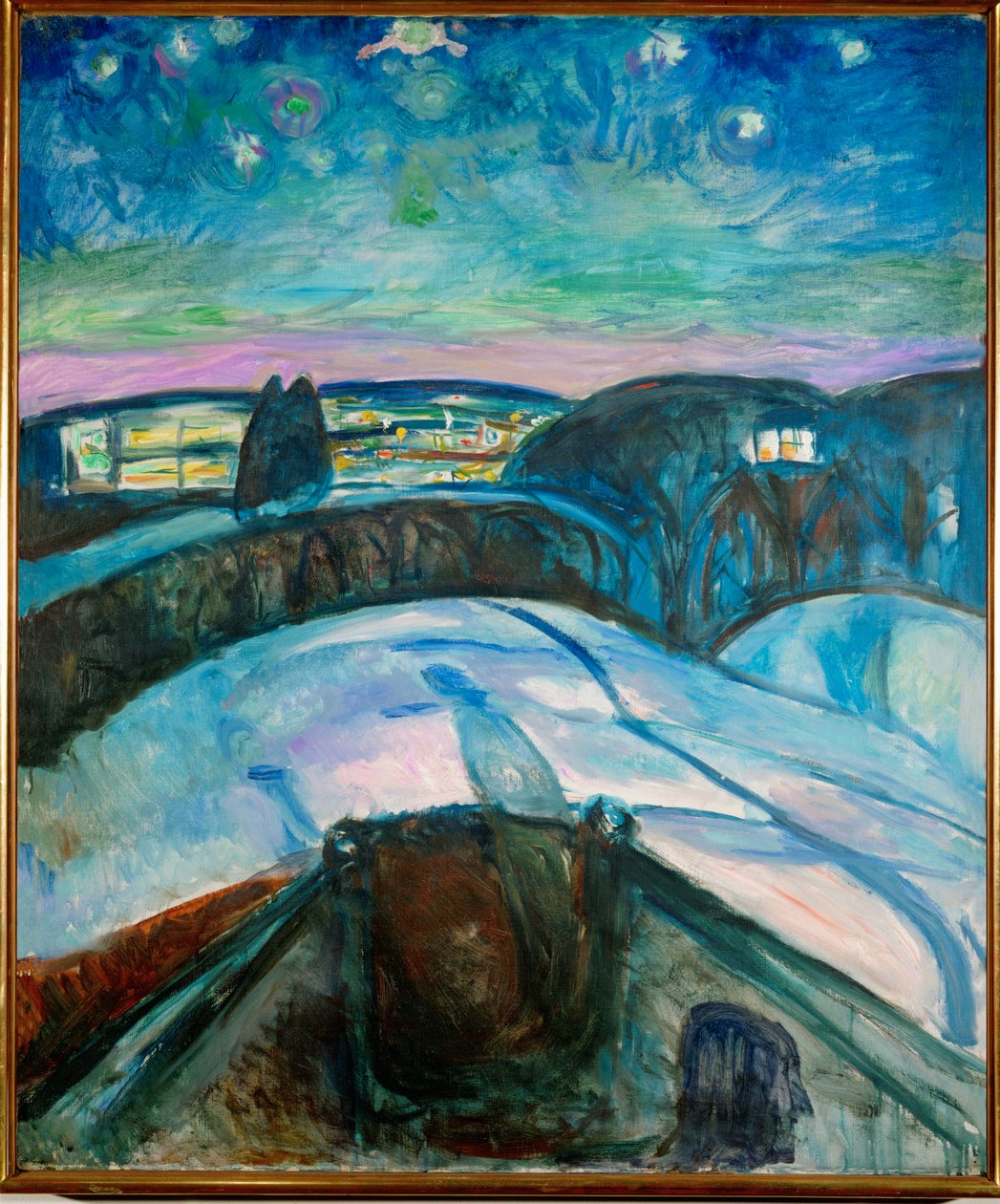 Hvězdná noc (olej na plátně) od Edvard Munch