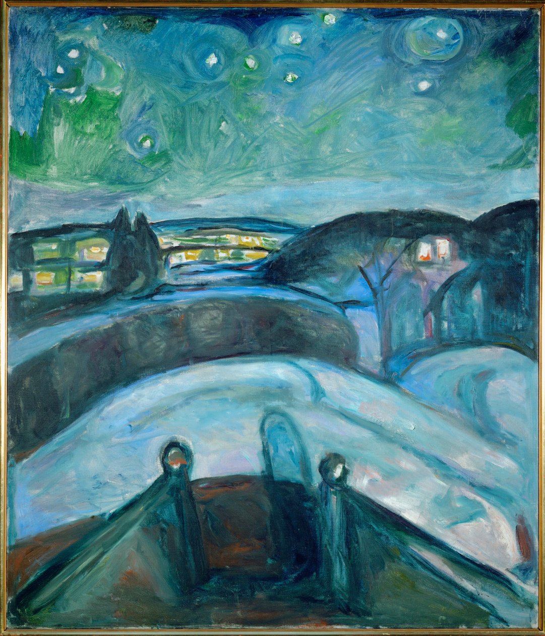 Hvězdná noc, Ekely (malba na plátně) od Edvard Munch
