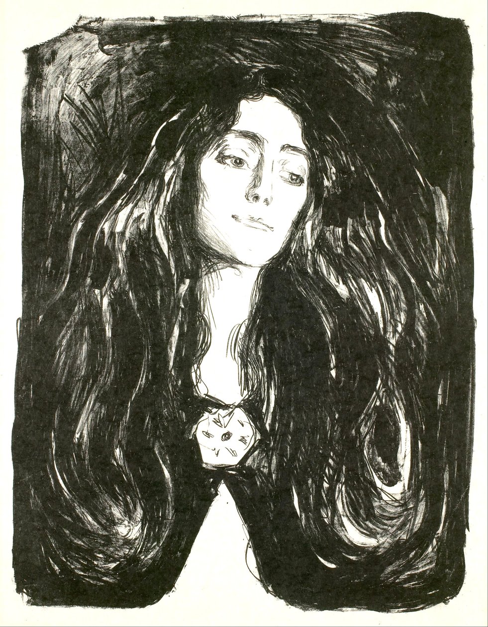 Brož. Eva Mudocci od Edvard Munch