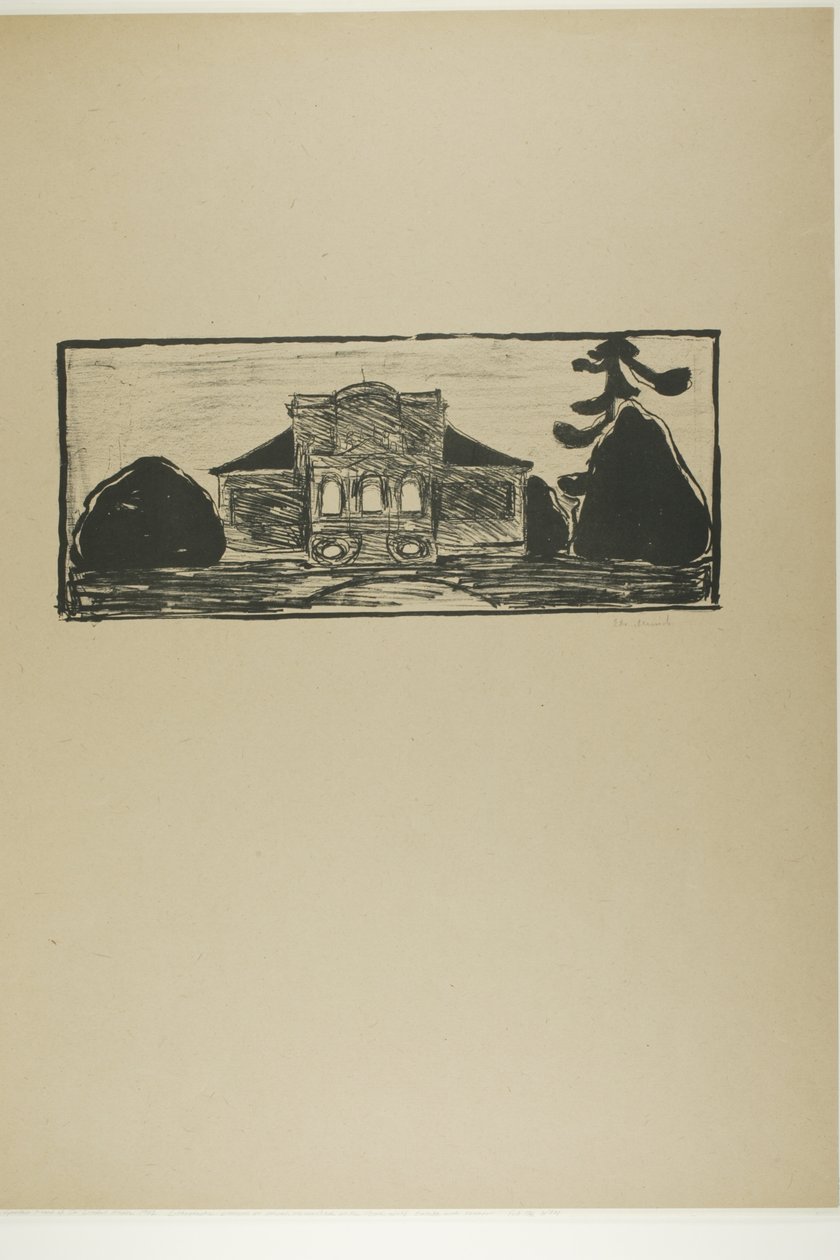 Zahrada před domem Dr. Lindeho od Edvard Munch