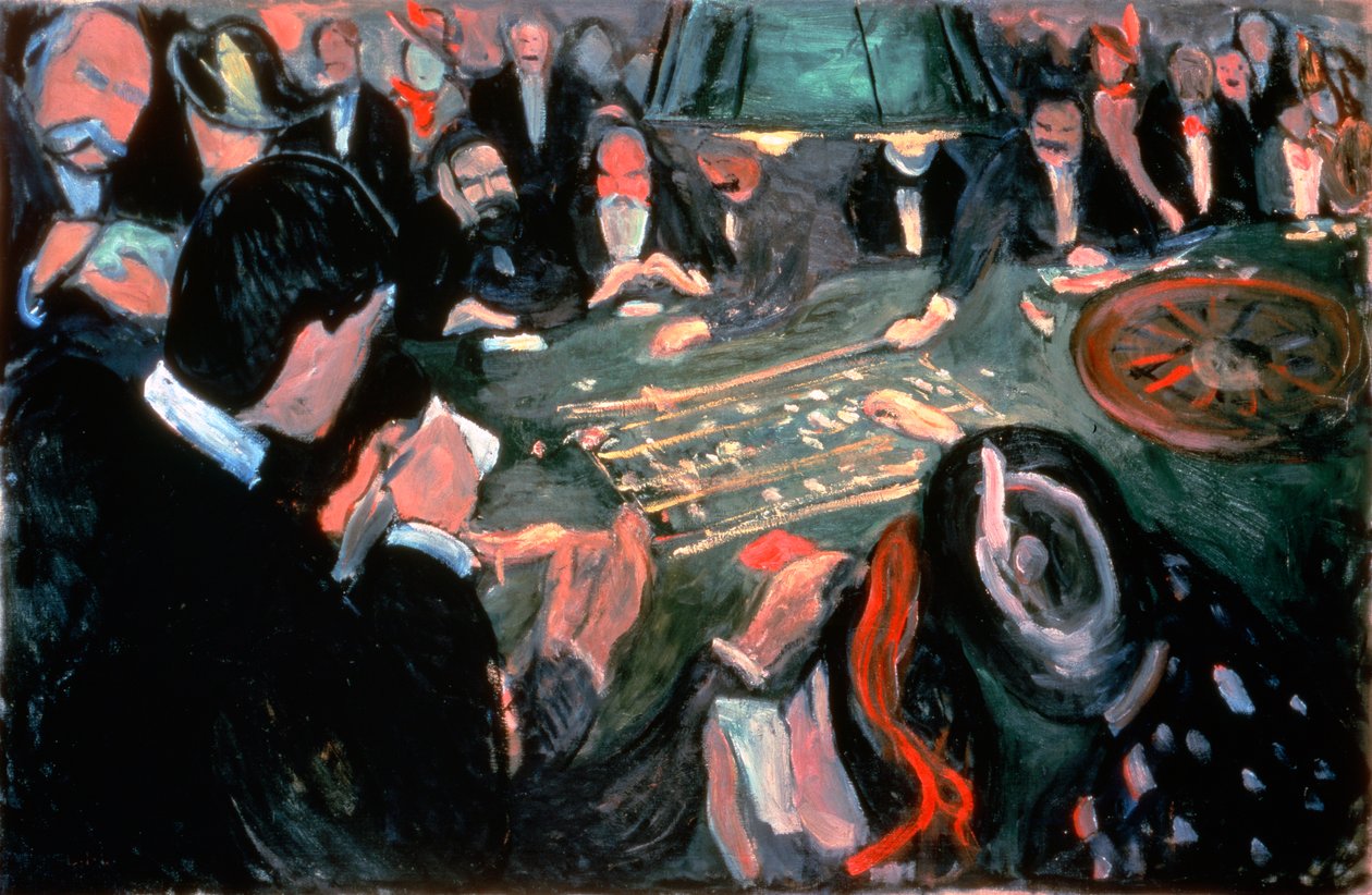Ruletový stůl v Monte Carlu, 1903 od Edvard Munch