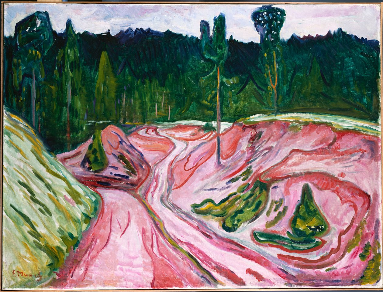 Durynský les, kolem roku 1904 (olej na plátně) od Edvard Munch